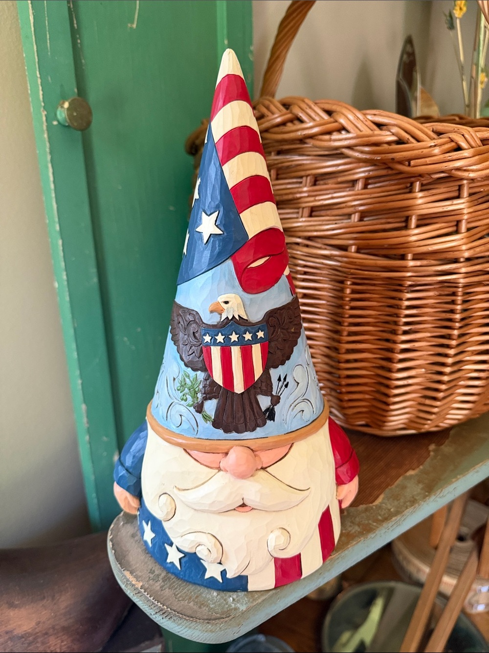 Jim Shore 11.75 In Gnome Of The Free Patriotic, Patriotic Heartwood Creek